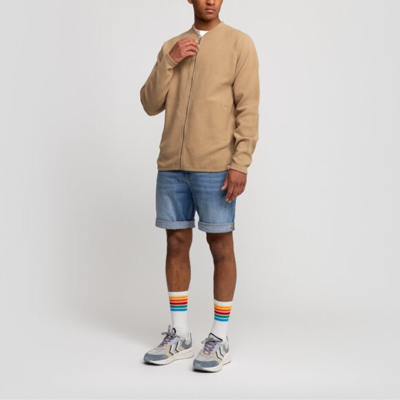 BNWT Revolution of 1995 - Men's Khaki/Beige Organic Cotton Bomber Sweatshirt - Picture 4 of 6